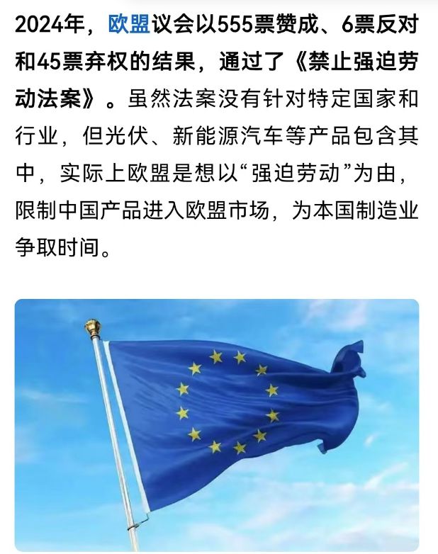 欧盟通过的强迫法强迫劳动法案这只是竞争不过后掀桌子法案(图1)